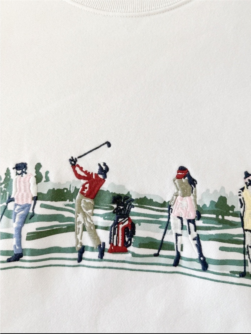 Abercrombie & Fitch Soft A&F Golf Embroidered Graphic Crewneck Sweatshirt - Picture 6 of 9